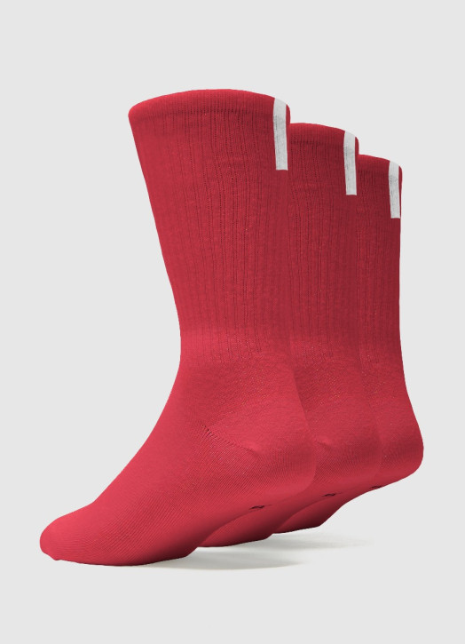 Crew Sock Red - 3 Pack