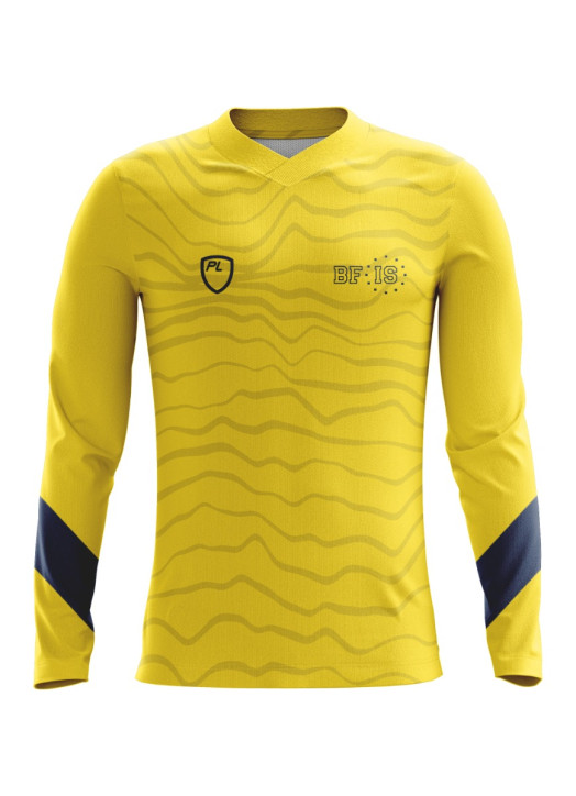 Yellow top goalkeeper jersey