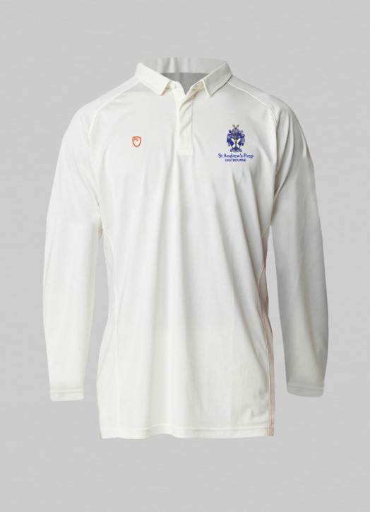 Junior Move Cricket Shirt LS Cream