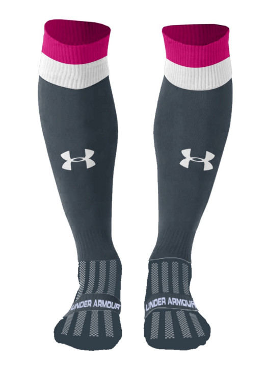 UA Adult Playing Socks Gunmetal Grey