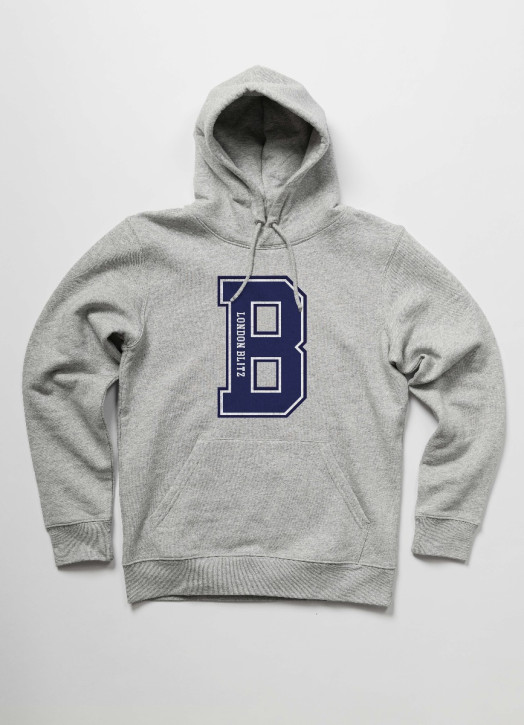 London Blitz Hoodie Grey Marle