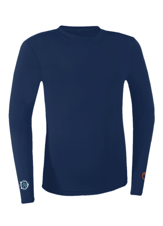 Junior BaseLayer Top LS Crew Navy
