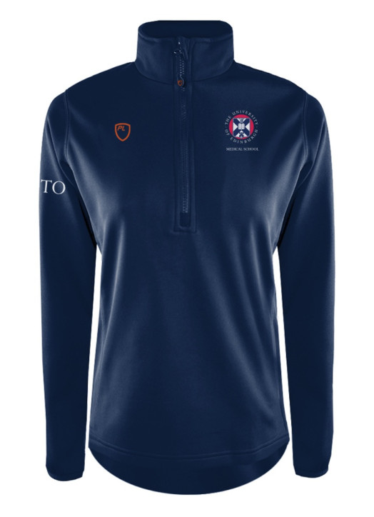 Women's Quarter Zip MidLayer Navy Blue