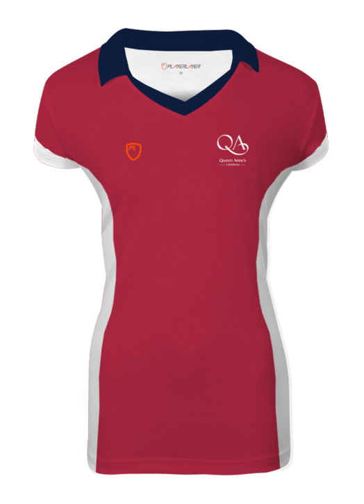 Girls' Court Shirt C/S Maroon