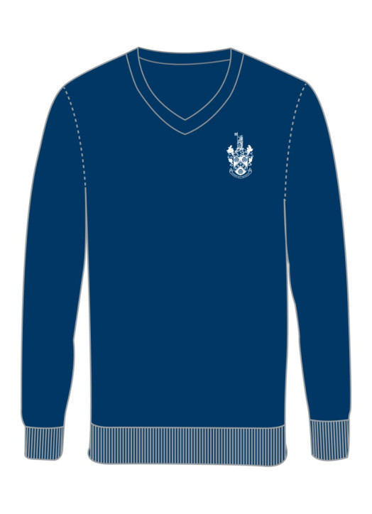 Junior V-Neck Jumper Navy Blue