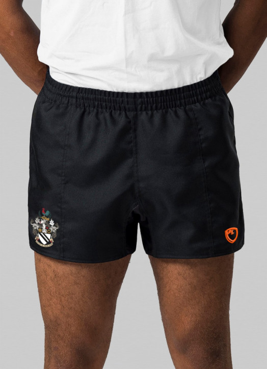 Men s Rugby Shorts Black U12 U15