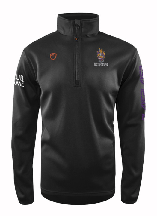 Men's Quarter Zip MidLayer Black