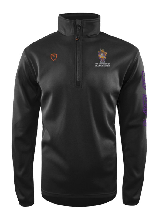 Men's Quarter Zip MidLayer Black