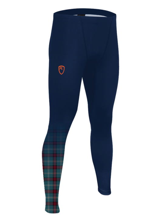 Navy blue patterned leggings clearance