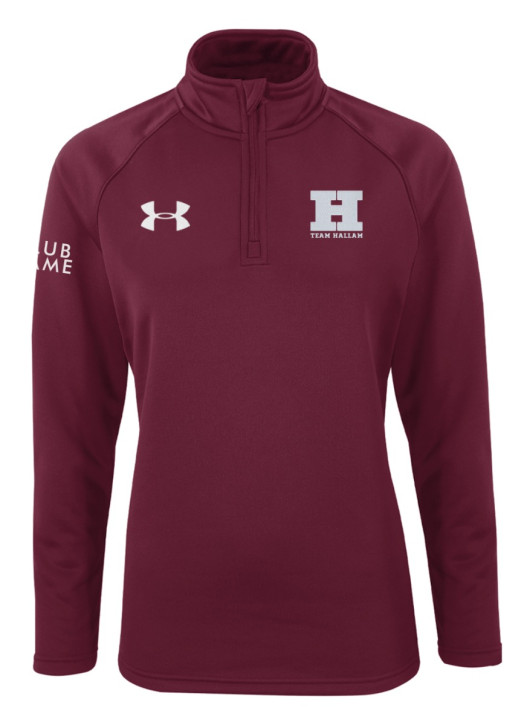 Women's Armour Fleece 1/4 Zip Maroon