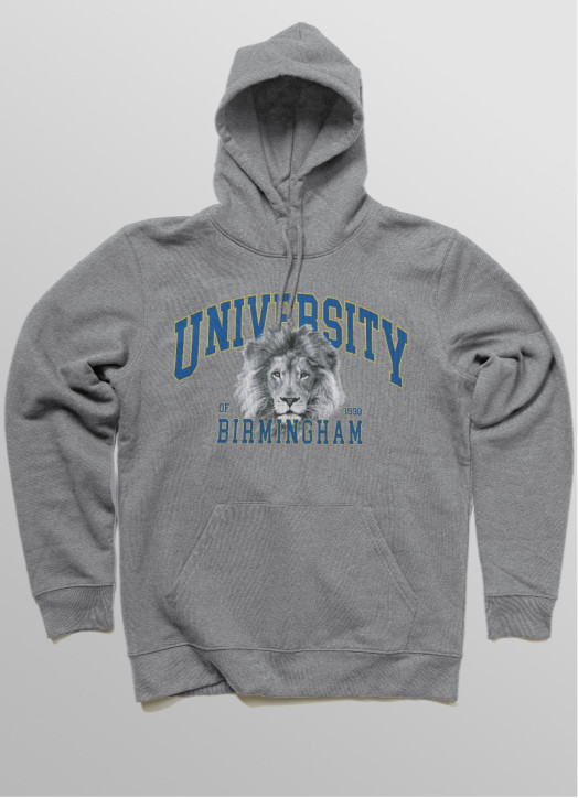 UoB Men's Hoodie Grey Marle