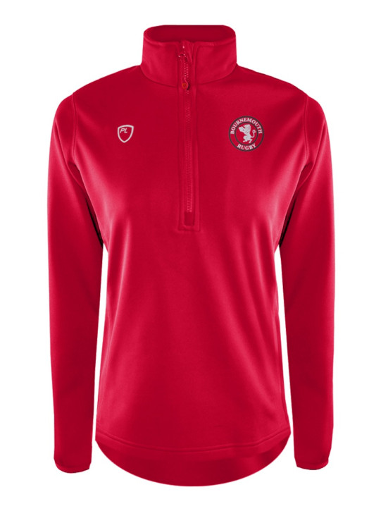 Women's Quarter Zip MidLayer Scarlet Red