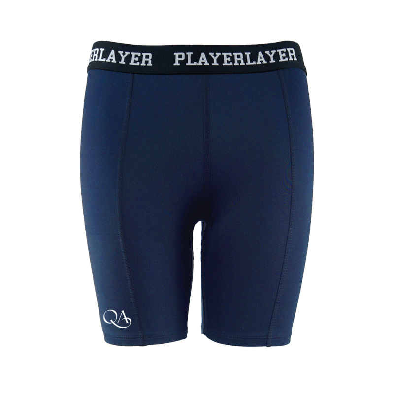 Blue base layer shorts top